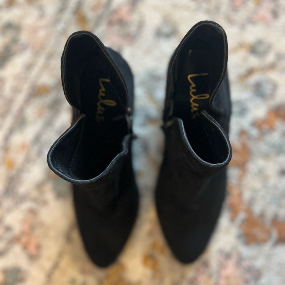 Martella Black Suede Ankle Booties - Picture 7 of 10